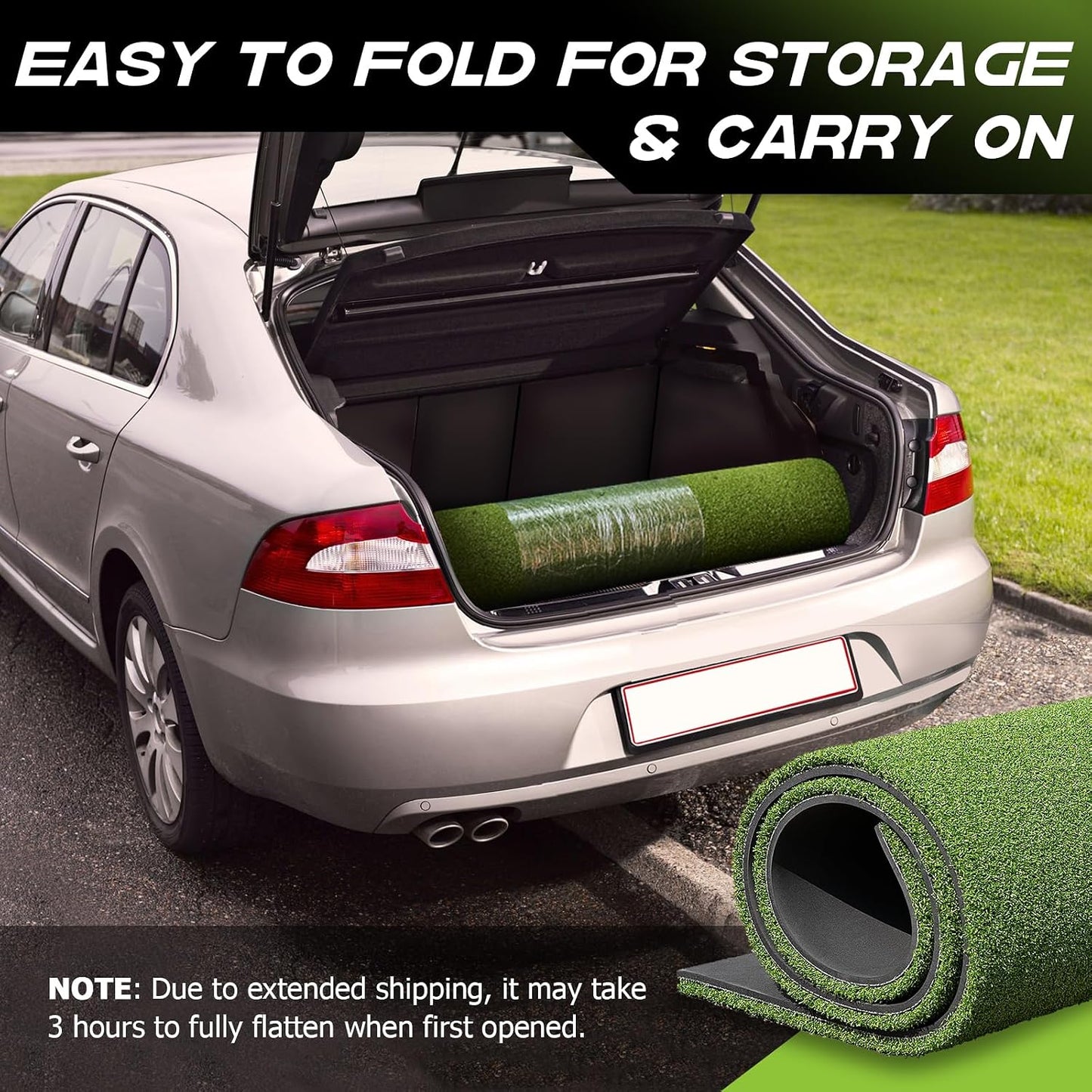 21Mm Golf Mat + Golf Simulator Net 11X8Ft, All-In-One Golf Net and Golf Mat Setup