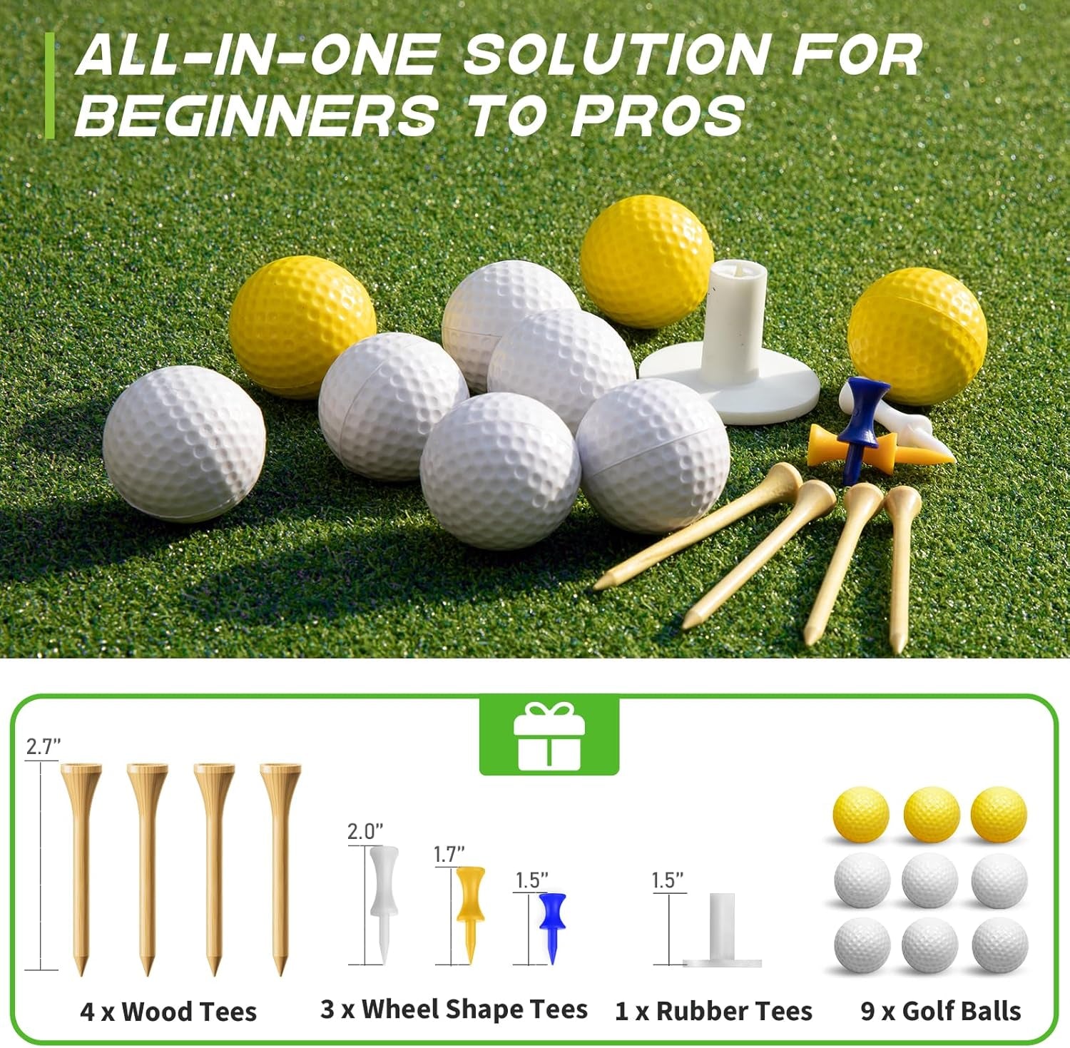 21Mm Golf Mat + Golf Simulator Net 11X8Ft, All-In-One Golf Net and Golf Mat Setup