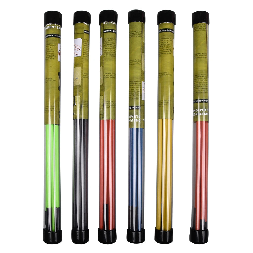 Elevate Your Golf Game with the 2 Pack Collapsible Golf Alignment Sticks - Perfect Training Aids for Swing Accuracy and Performance