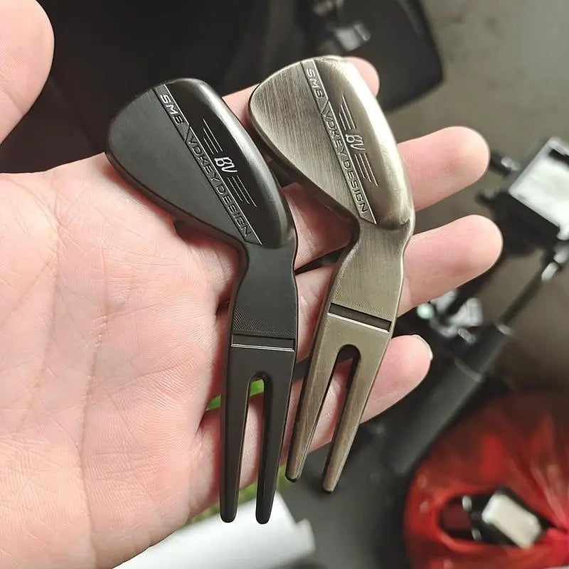 Golf Pitch Mark Tool, 2 Counts/Set Zinc Alloy Golf Pitch Mark Tool, Golf Accessories for Men,Suitable for Enthusiasts, Golf Equipment